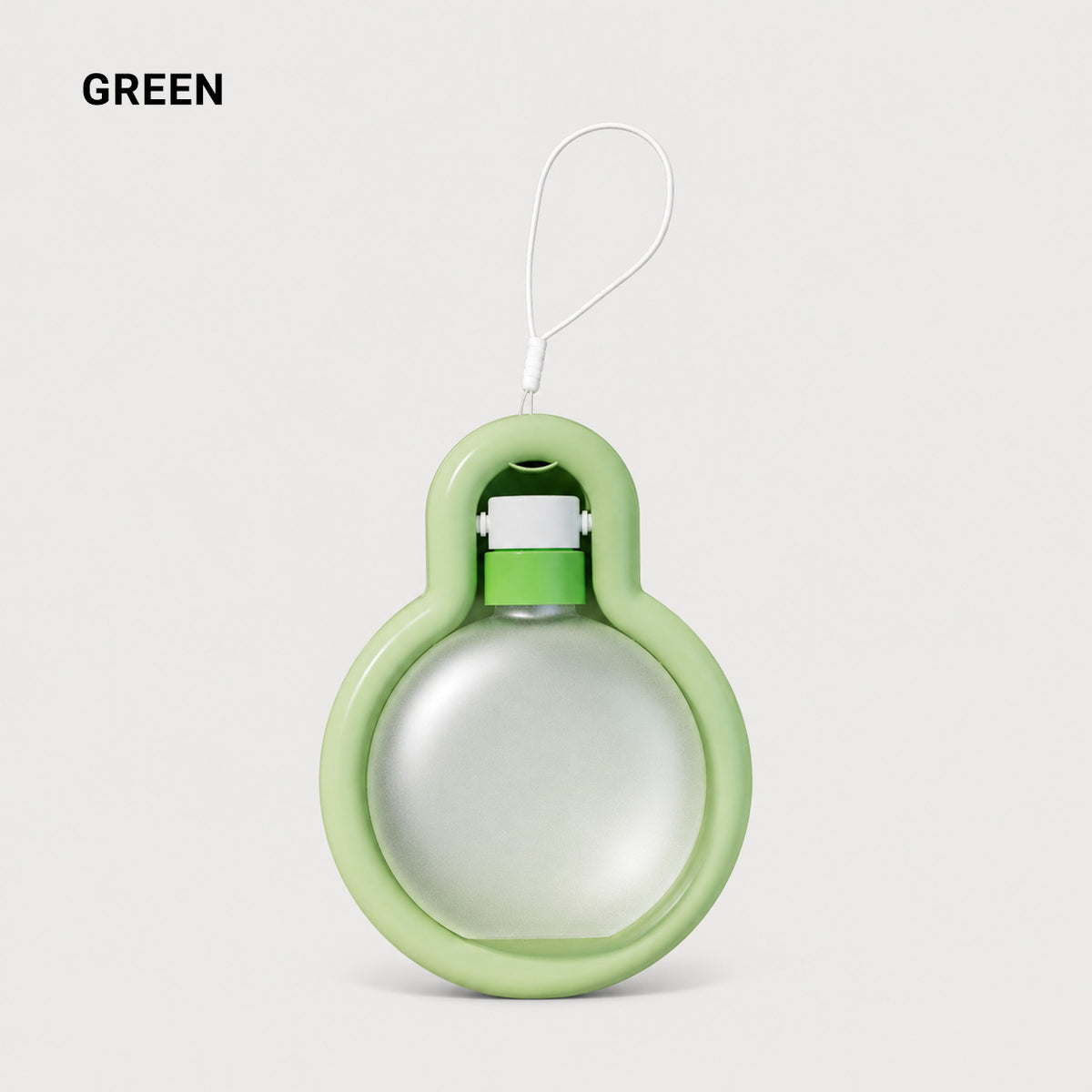 TrailSip foldable dog water bottle in green with integrated portable drinking bowl