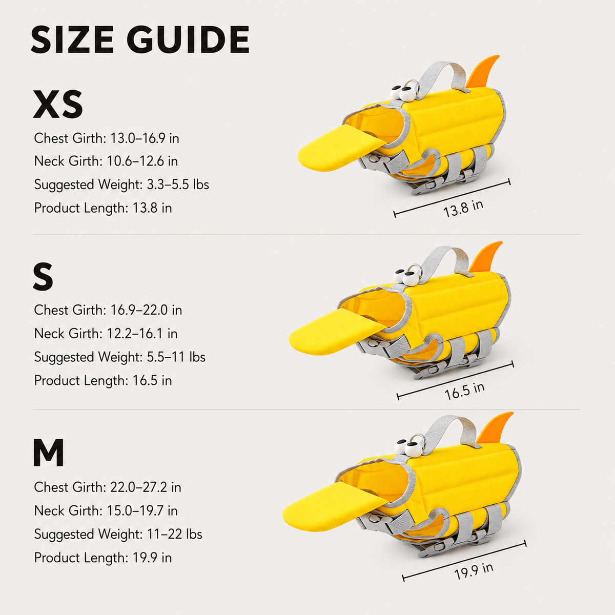 Yellow dog flotation vest designed to improve visibility and support during supervised water use