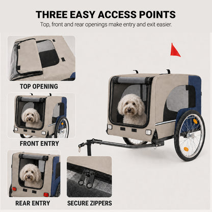 Adventure Ride dog bike trailer access opening for easy pet entry and exit