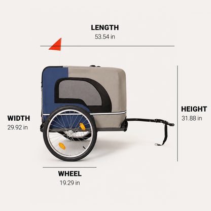 Adventure Ride folding dog bike trailer dimensions and size guide