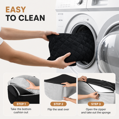 CloudRide dog car seat with removable washable cover for easy cleaning