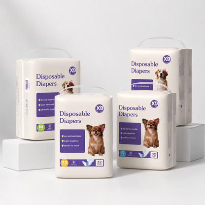 Comfort-Fit disposable dog diapers for female dogs with secure adjustable fit