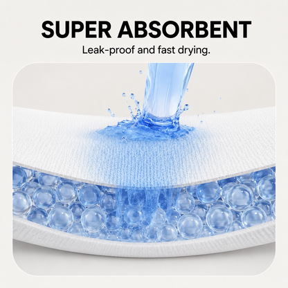 Absorbent core inside Comfort-Fit disposable female dog diaper