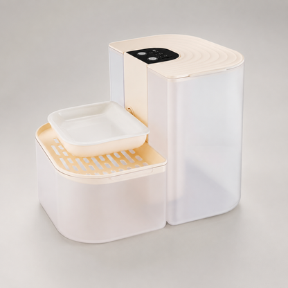 Smart 4.5L automatic pet water station with ceramic drinking bowl and cordless design