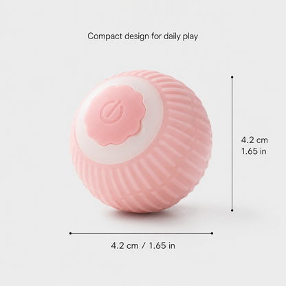 Smart Interactive Rolling Ball size guide showing compact toy dimensions