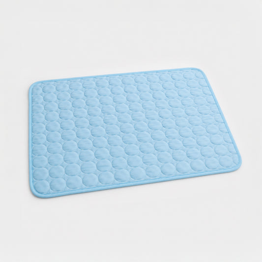 BreezeCool light blue summer pet cooling mat for dogs and cats