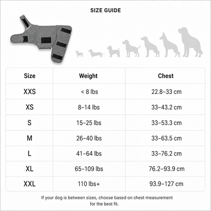 CalmWrap Heather Gray dog comfort vest full product view