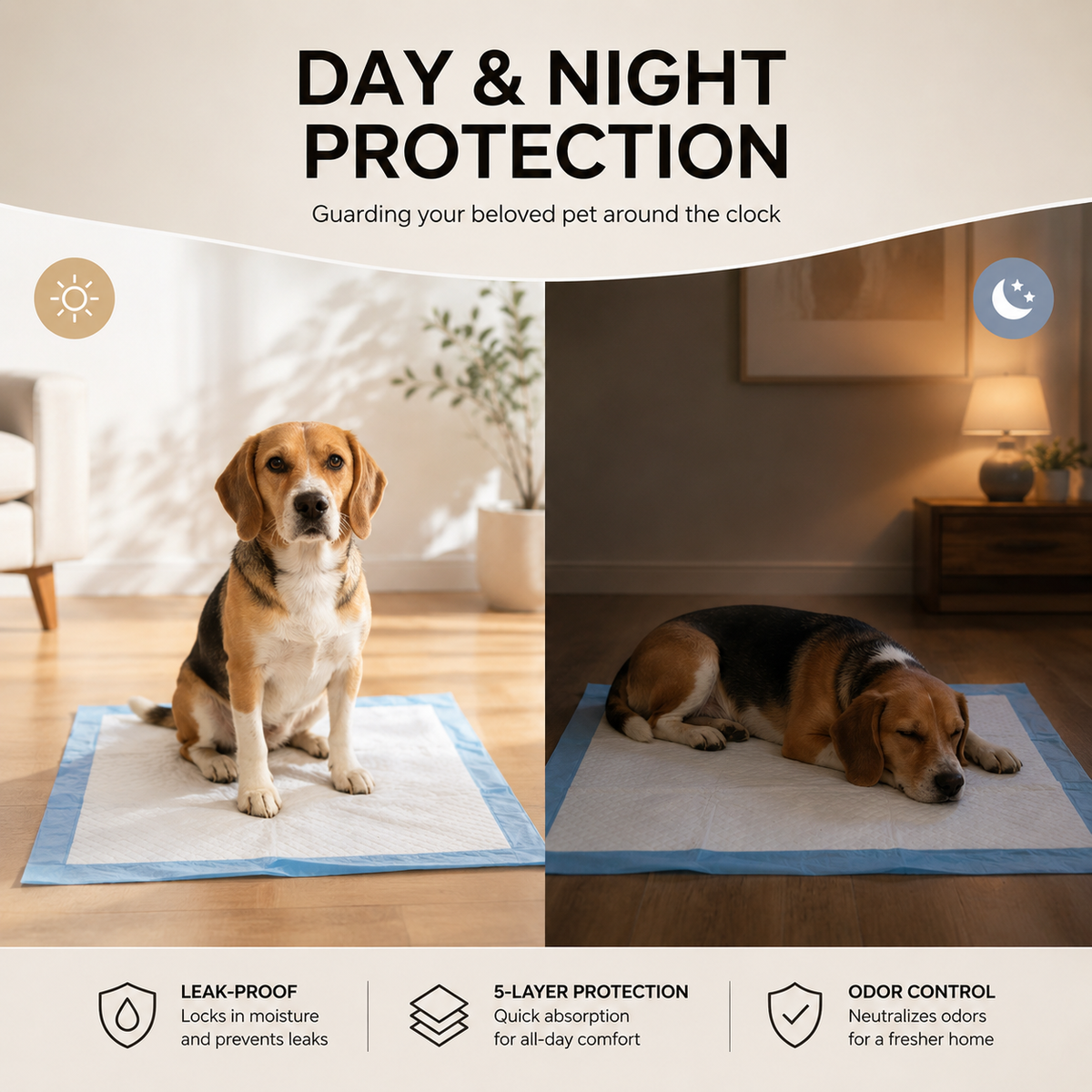 Leak-resistant backing on disposable puppy training pads