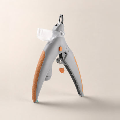 ClearTrim LED pet nail clipper with built-in light and curved blade for dogs and cats