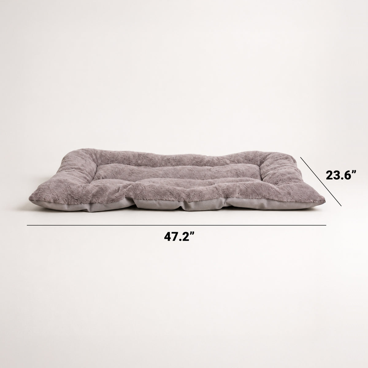CloudNest plush dog mat size and specification guide in gray