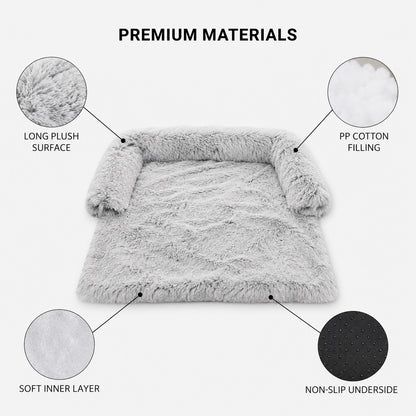 CloudNest shaggy plush dog lounger detail with soft long-pile fabric