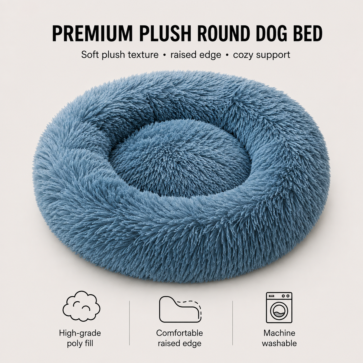 CloudNest washable plush dog bed care and cleaning guide