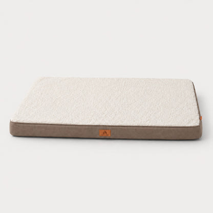 Brown CloudRest supportive dog mattress with low-profile cushioned design for senior dogs