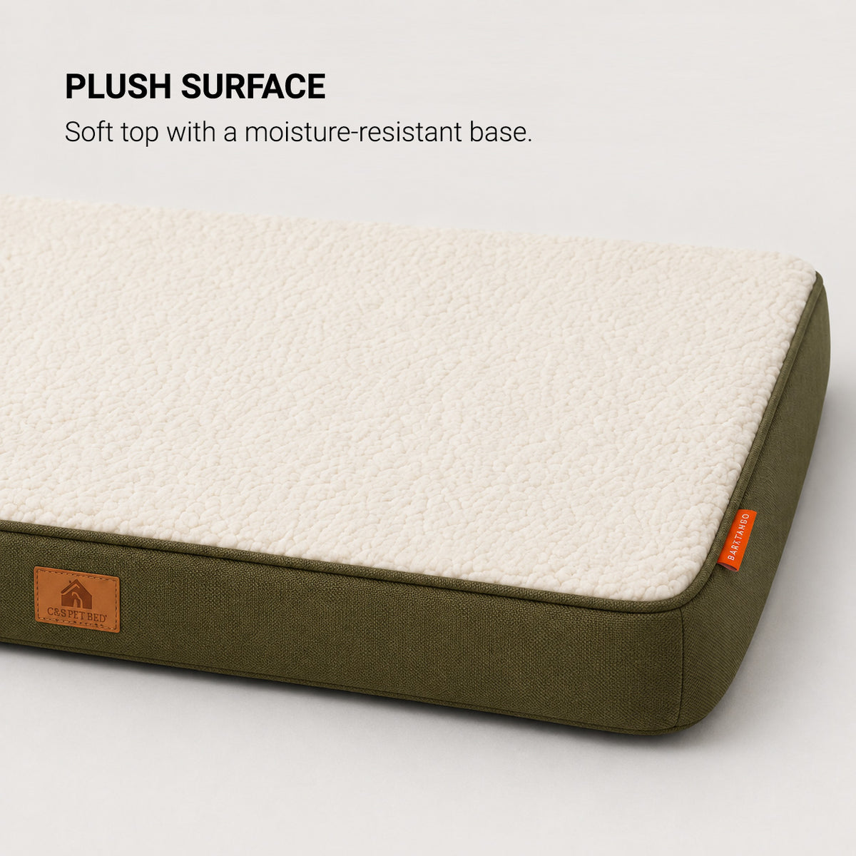 CloudRest dog mattress detail showing supportive sponge cushioning for comfortable rest
