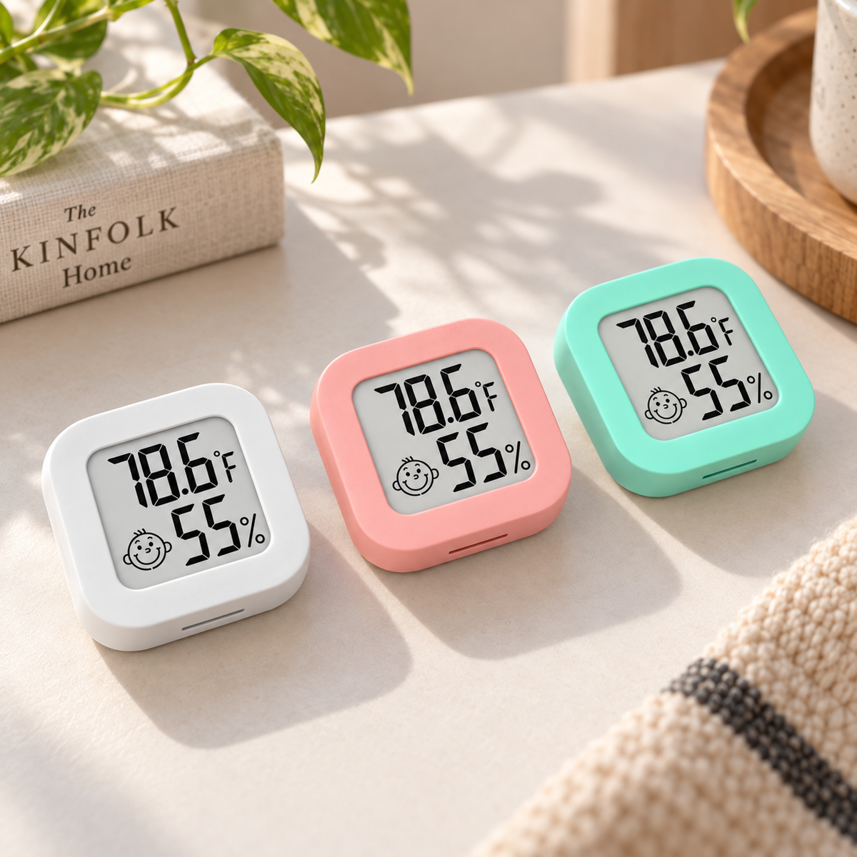 ComfortCheck digital temperature and humidity monitor with LCD display