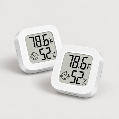 ComfortCheck mini thermometer hygrometer for senior dog resting areas