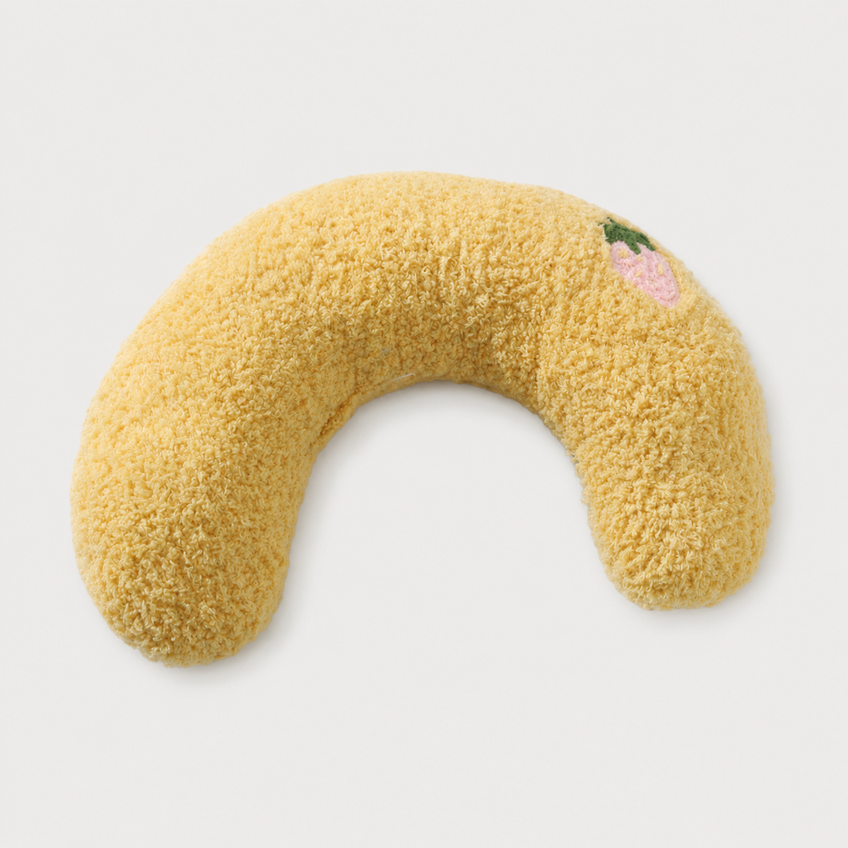 CozyRest low-profile U-shaped headrest pillow for senior dogs in White Peach