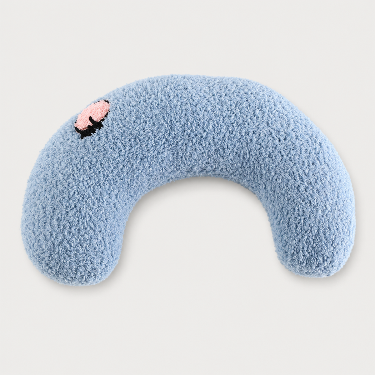 CozyRest low-profile U-shaped headrest pillow for senior dogs in Yellow Cherry