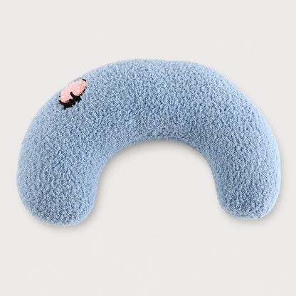 CozyRest low-profile U-shaped headrest pillow for senior dogs in Yellow Cherry