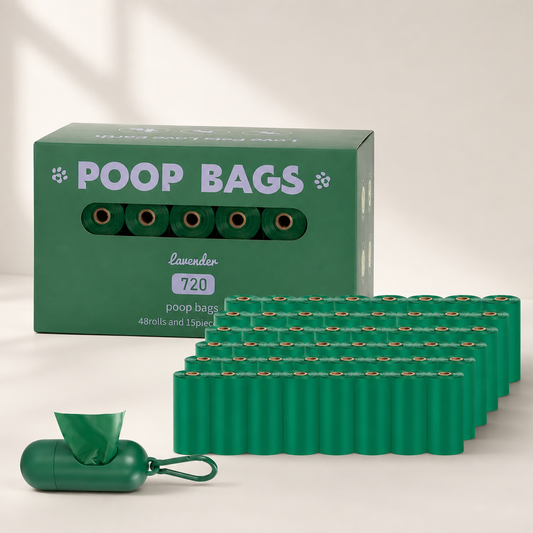 DailyWalk 720-count green dog poop bags with matching clip-on dispenser