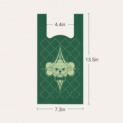 DailyWalk dog waste bag package and bag dimensions
