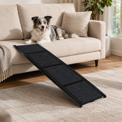 EasyClimb four-fold dog ramp in a compact design for car and SUV travel