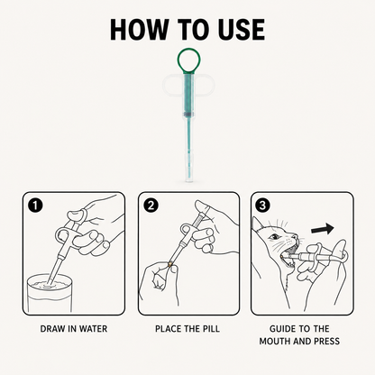 How to use the EasyDose oral feeding dispenser in three steps