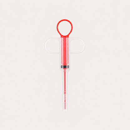 EasyDose red oral feeding dispenser for dogs and cats