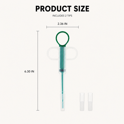 EasyDose oral feeding dispenser size 6.30 inches by 2.36 inches