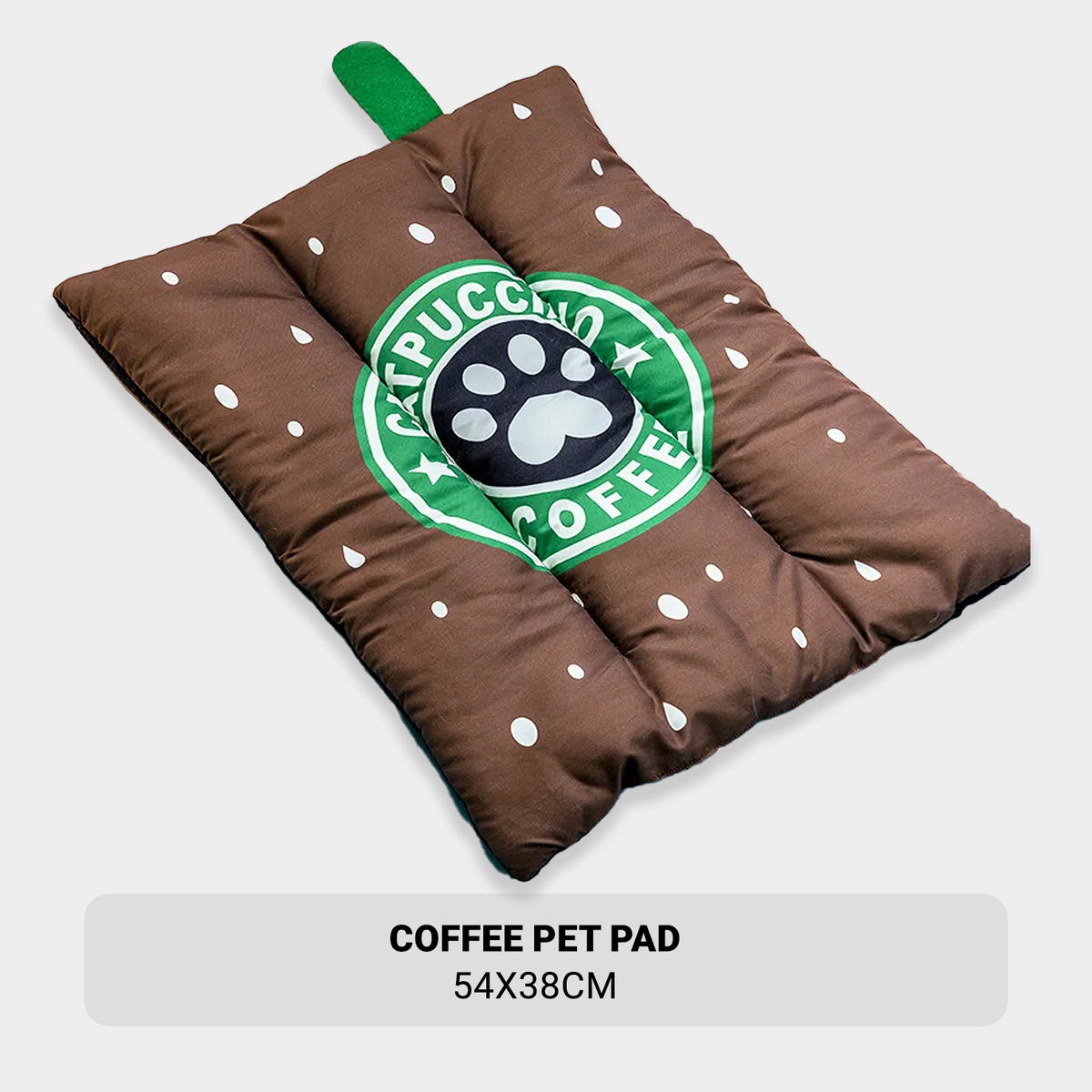 Fruity Nap pet mat in a coffee design for cats and small dogs