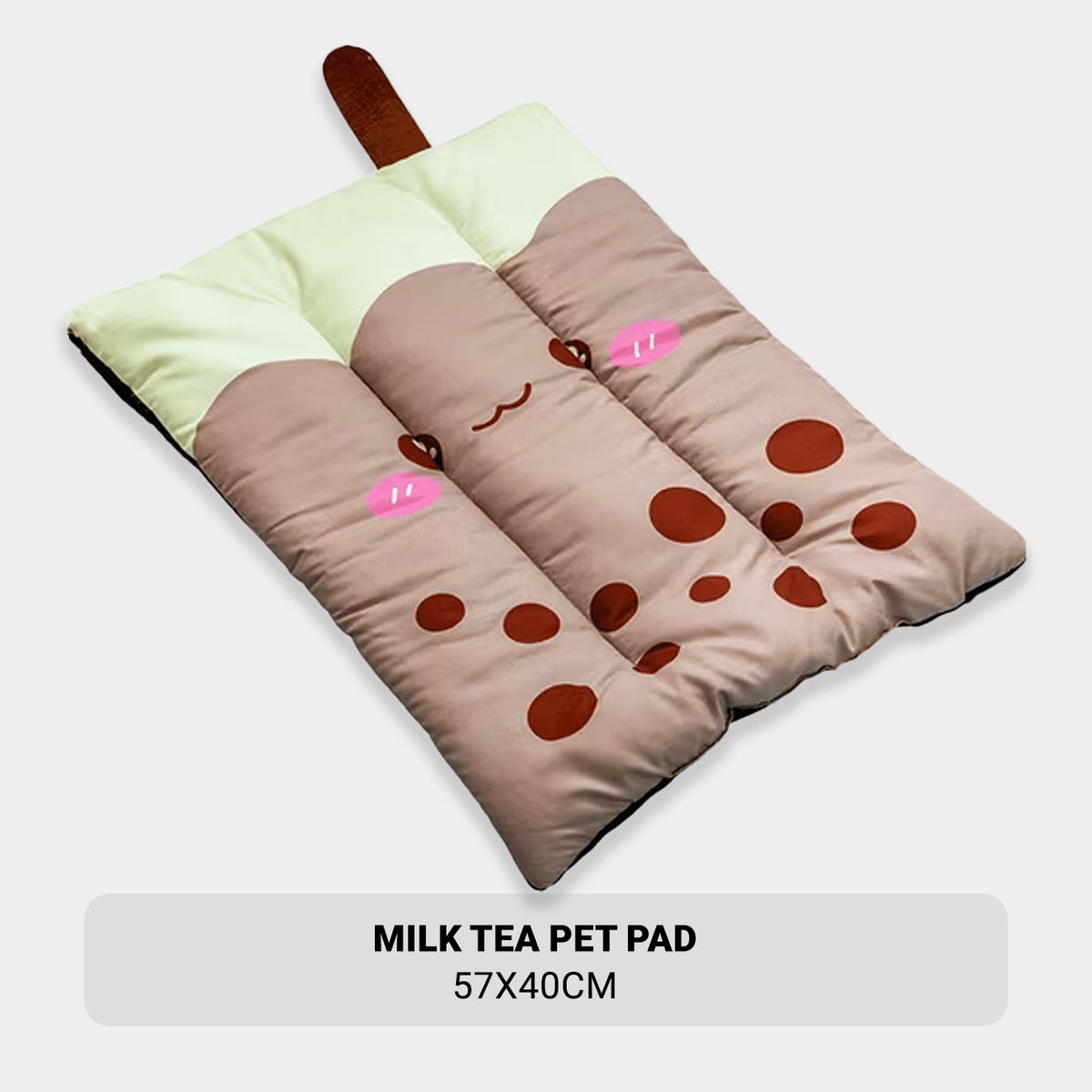 Fruity Nap pet mat in a milk tea design for cats and small dogs