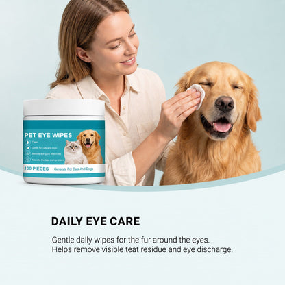 Daily eye care wipes for gently cleaning fur around a dog's eyes