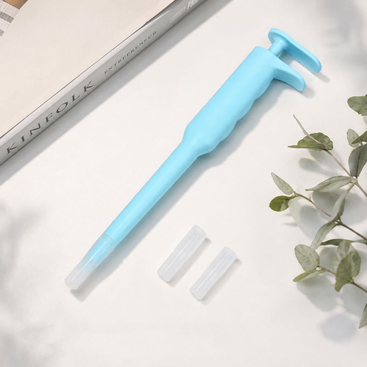 GentleDose pet pill dispenser in blue