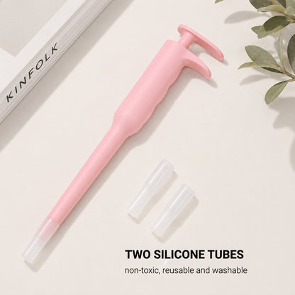 GentleDose pet pill dispenser in pink