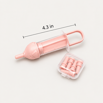 Pink GentleSip senior dog liquid feeder measuring 4.3 inches