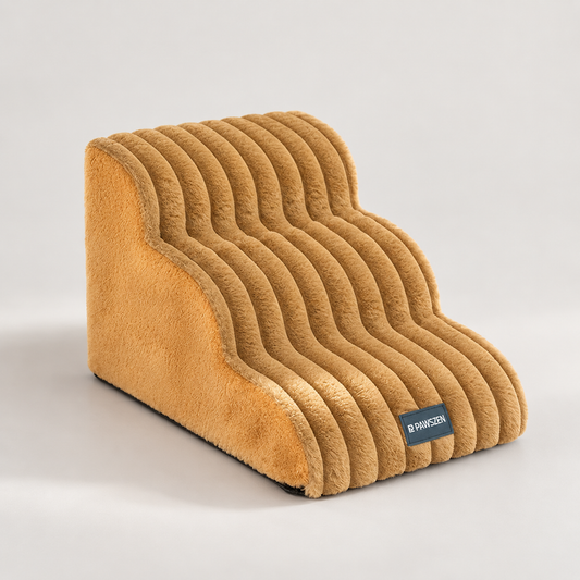 GentleStep curved foam dog stairs for easier access to beds and sofas