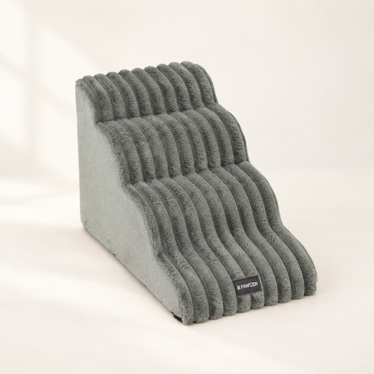 GentleStep gray 2-step curved foam dog stairs