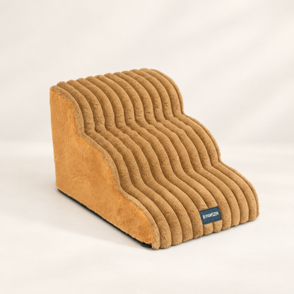 GentleStep gray 3-step curved foam dog stairs