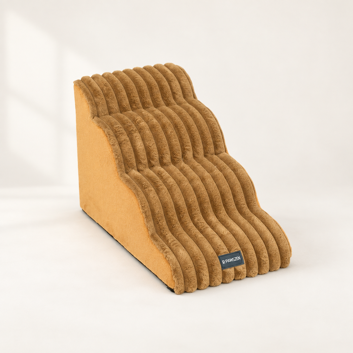 GentleStep gray 4-step curved foam dog stairs