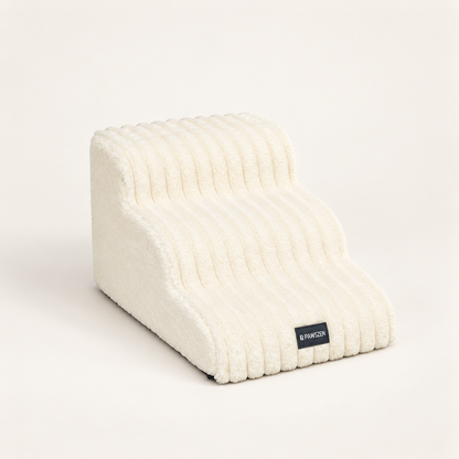 GentleStep khaki 2-step curved foam dog stairs