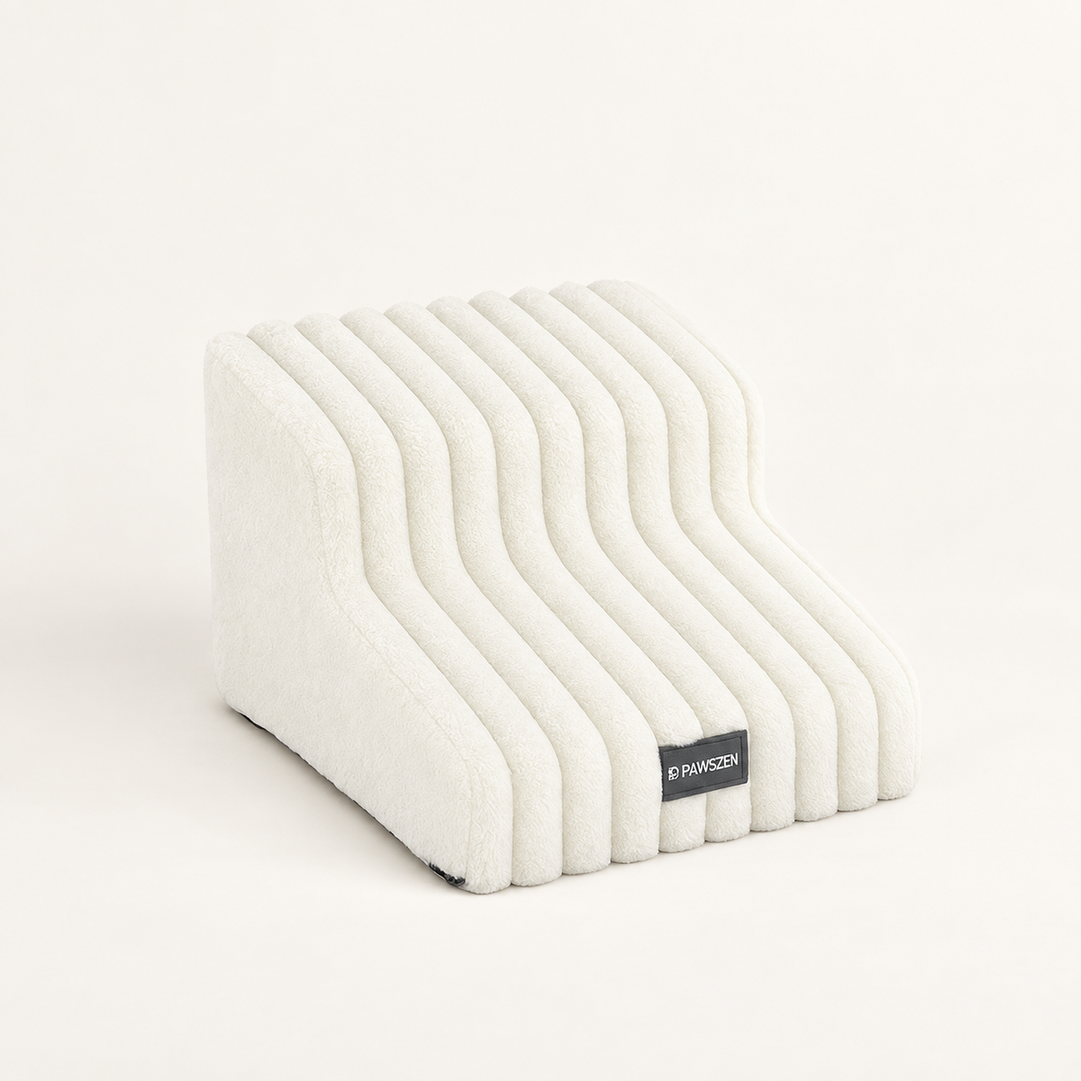 GentleStep white 2-step curved foam dog stairs