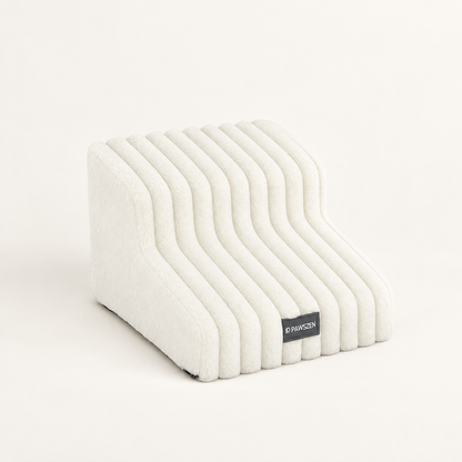 GentleStep white 2-step curved foam dog stairs