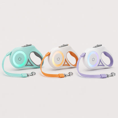 GlowWalk LED retractable dog leash available color options