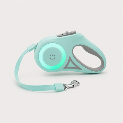 GlowWalk LED retractable dog leash with built-in light for safer evening walks