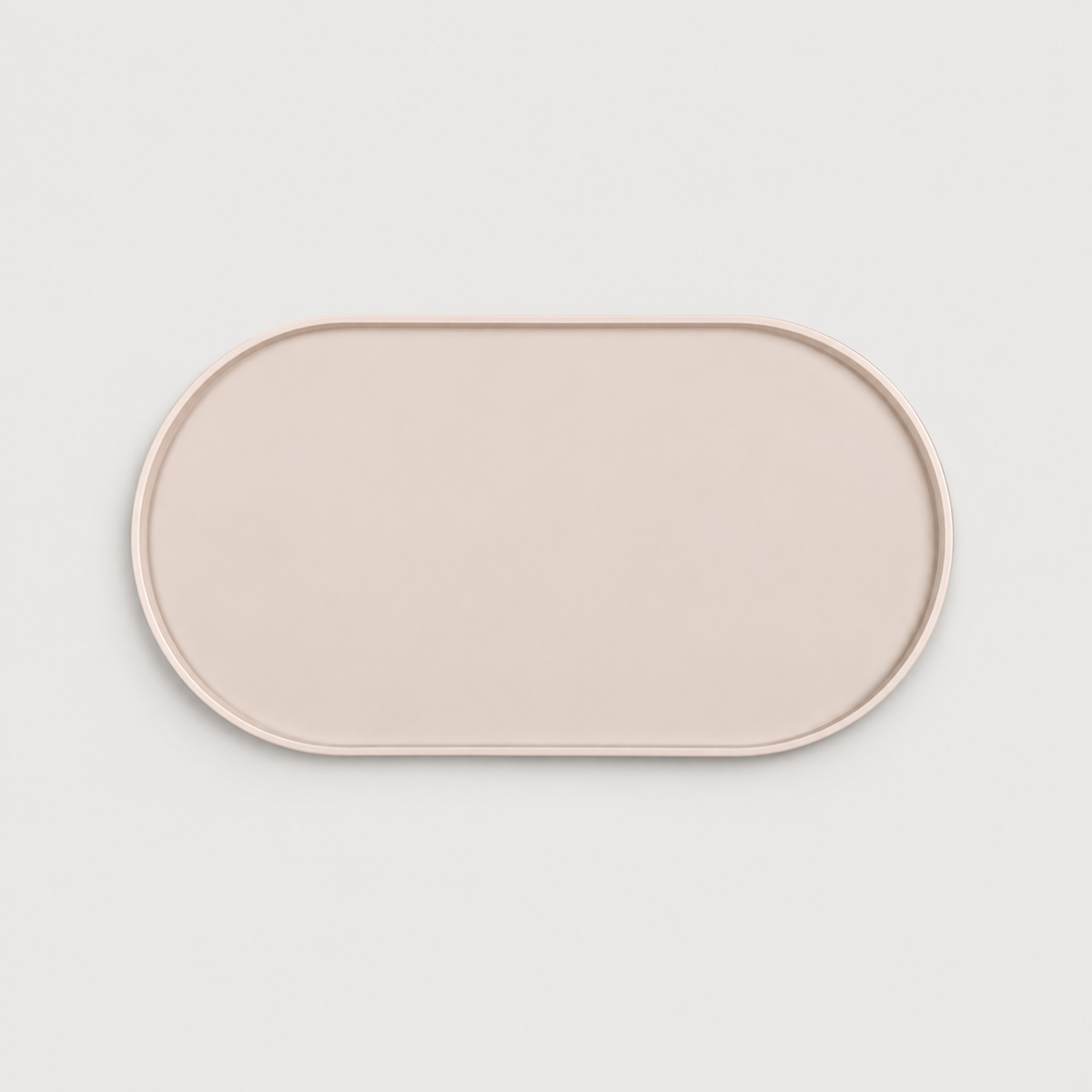 Gray non-slip silicone dog feeding mat with raised edge