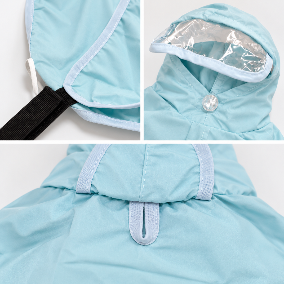 Hooded waterproof dog raincoat for comfortable small-dog walks in rainy weather