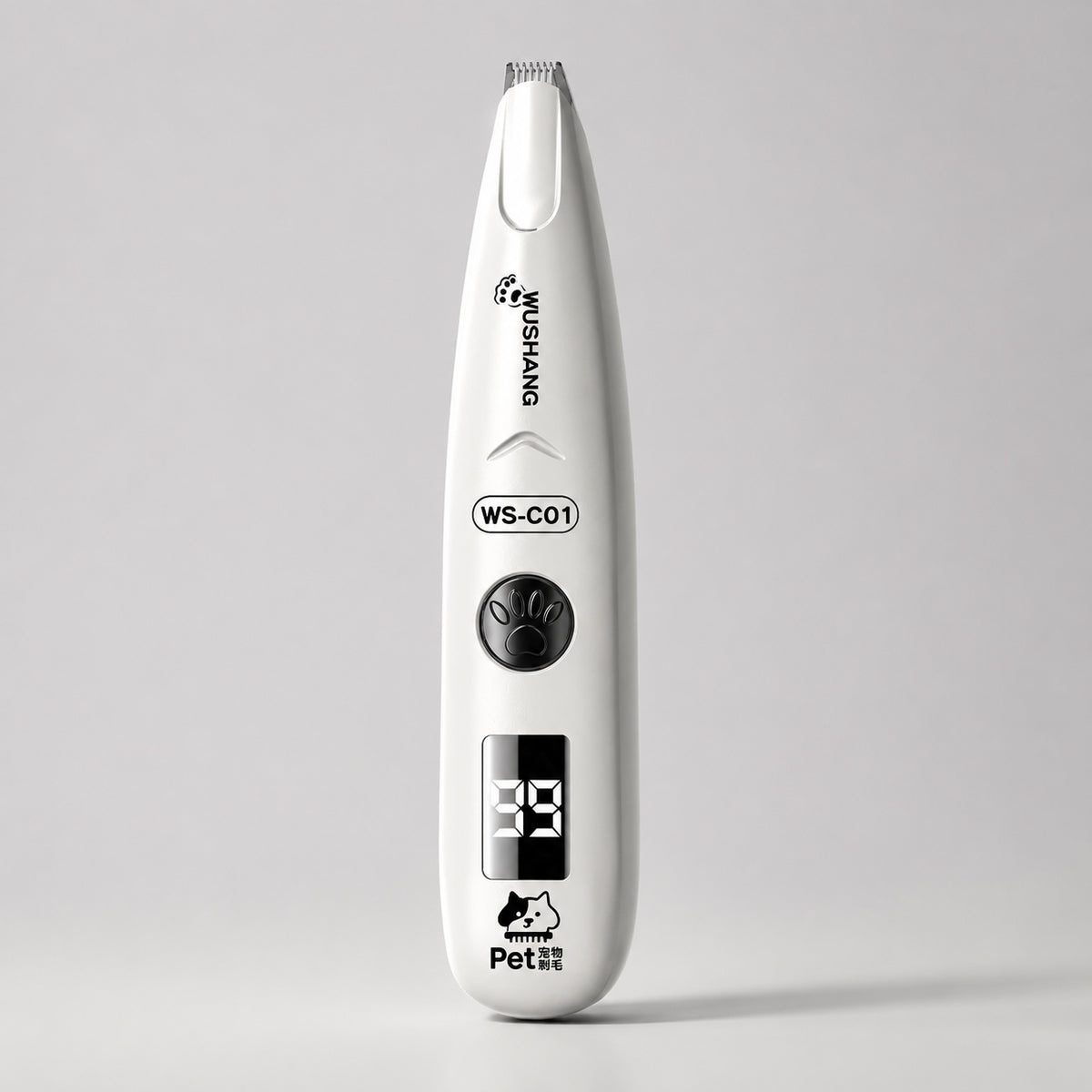 White LED Precision Paw Trimmer with compact cordless design for detailed pet grooming
