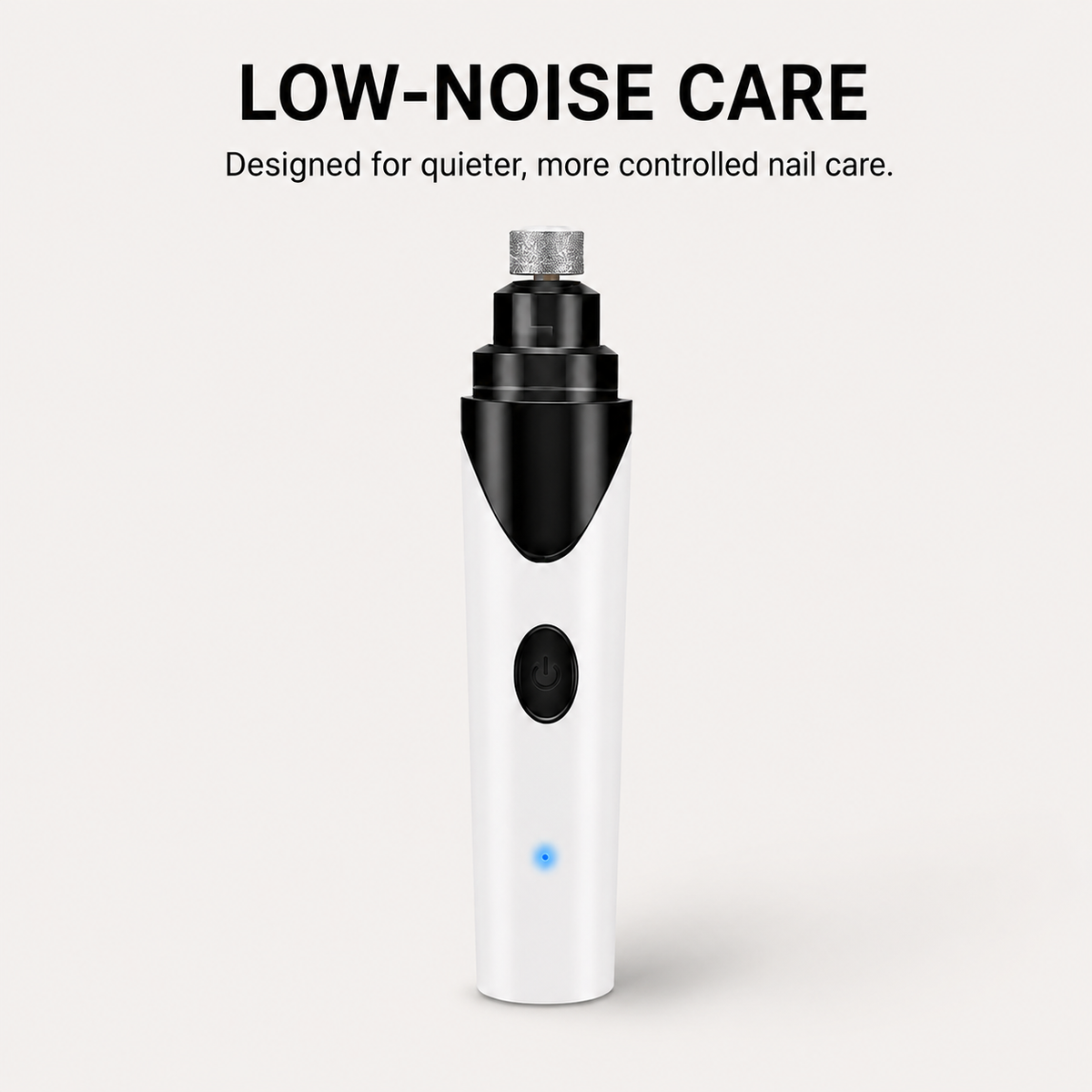 QuietTrim rechargeable low-noise dog nail grinder