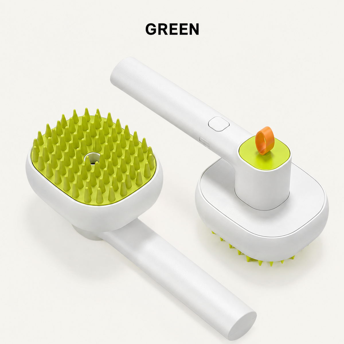 Green MistEase pet spray massage comb for dogs and cats