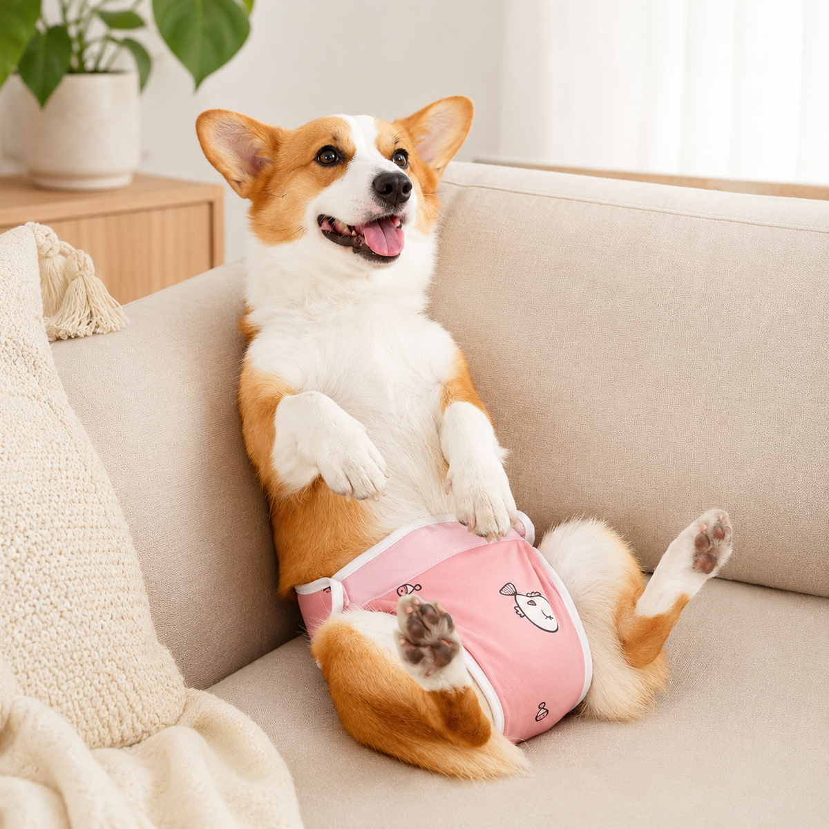 Washable reusable NightGuard dog protection pants designed for repeated everyday use